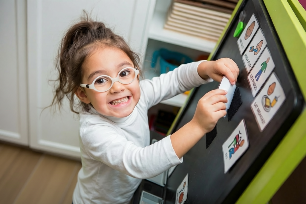 visual schedules for kids, daily transitions, transition strategies, child routine tools, visual learning tools