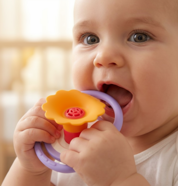 BaBeloved Flower Whistle Baby Teething Toys